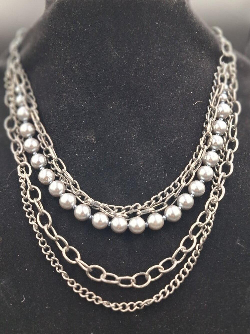 Multi Stranded Layered necklace 16"